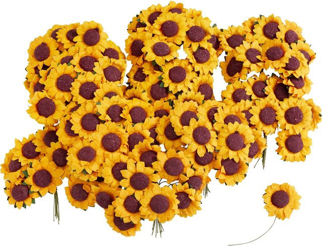 VBS Sonnenblume aus Papier und Draht in Gelb für deinen Sommerlook - Bild 1