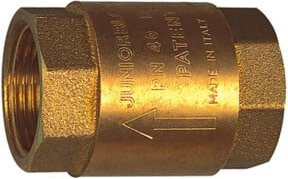 Riegler Rückschlagventil mit reduziertem Durchgang in Gold, G 1/2, 20 mbar - Bild 1
