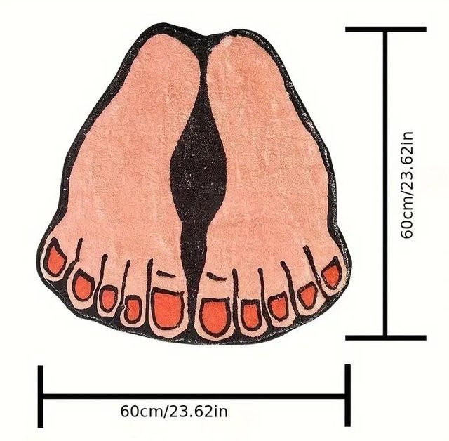 Lodestar Fußmatte in Tierform, rutschfest und waschbar, Durchmesser: 60 cm, Mehrfarbig - Bild 1