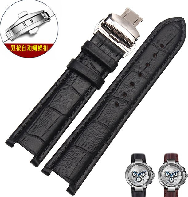 Beltup Uhrenarmband Leder, Edelstahl, Schwarz, Unisex - Bild 1