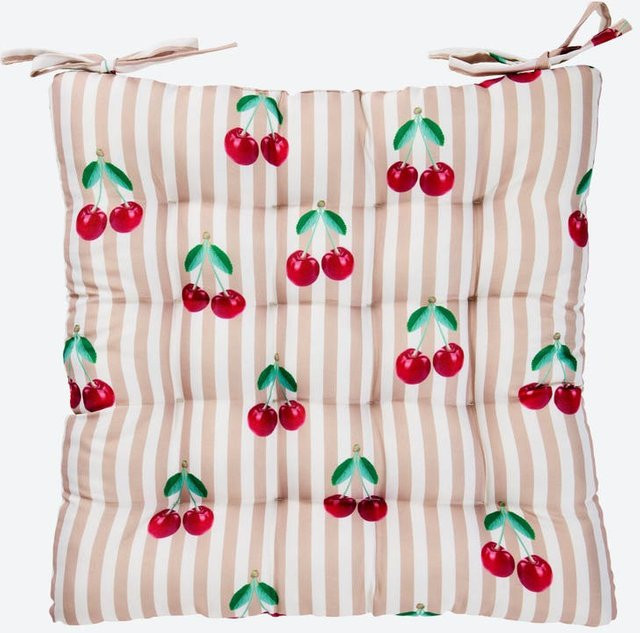 NKD Outdoor-Stuhlkissen aus Polyester in Rot, wasserabweisend, B/T/H: 40 x 40 x 5 cm - Bild 1