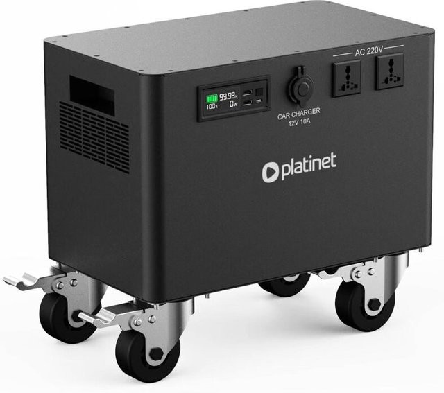 PLATINET Powerstation 3000 Wh 2000 W LiFePO4 mit reiner Sinuswelle in Schwarz - Bild 1