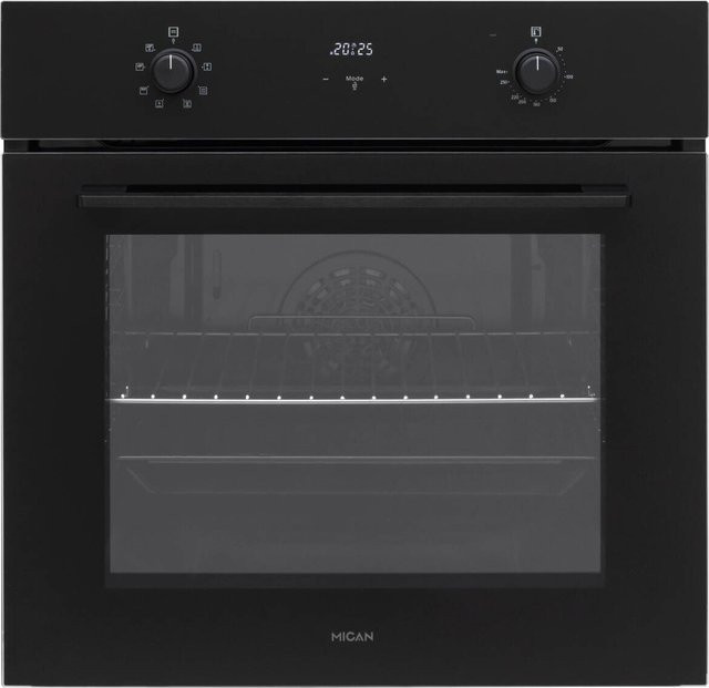 Mican Einbaubackofen BOAHSD65 Schwarz aus Metall mit Ober- und Unterhitze sowie Grill B/H/T: 59,5 x 59,5 x 57 cm - Bild 1