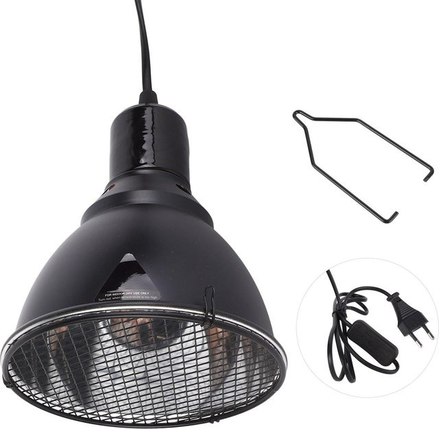 Pet Supermarket Flache Domlampenkappe für Reptilien und Amphibien mit 5,5 Zoll Fassung und EU-Stecker - Bild 1