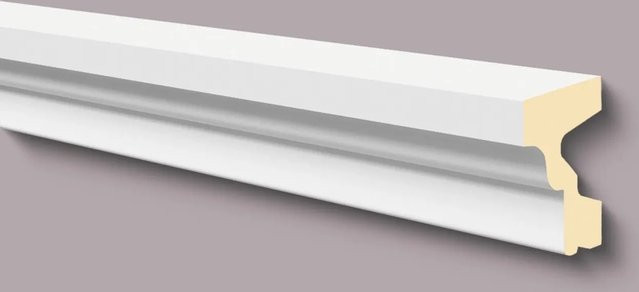 NMC FA12 DOMOSTYL Fenstersohlbank Fensterumrandung Fassadenprofil aus Polyurethan, Farbe: Weiß, B/H/T: 200 x 9 x 6 cm - Bild 1
