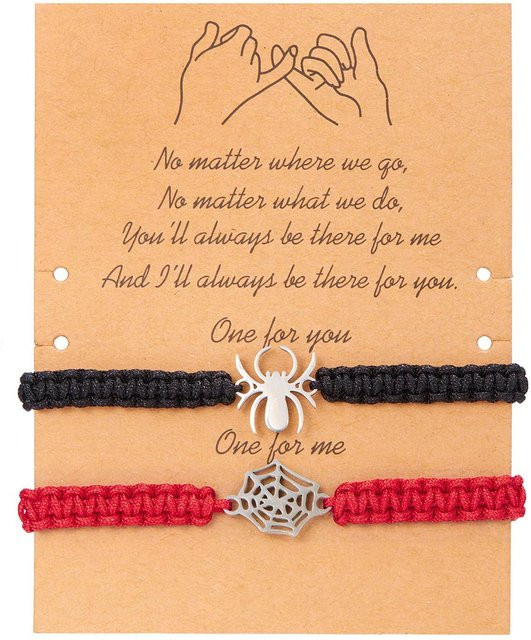 TuiYing001 Armbänder, handgeflochtenes Seil, Messing, brown, Unisex, 2er Set - Bild 1