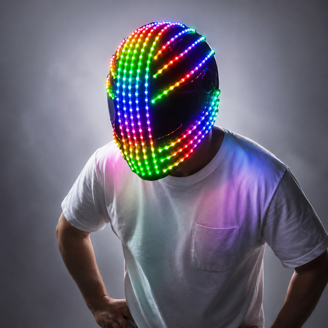 TEMLASER Monster RGB-Farb-LED-Helm, leuchtende Hutmaske, Bunt / Mehrfarbig - Bild 1