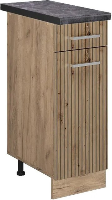 Vicco Küchenunterschrank R-Line Artisan-Eiche Goldkraft Eiche und Anthrazit, B: 30 cm, H: 81,6 cm, T: 60 cm - Bild 1