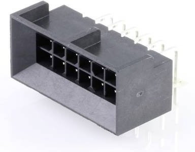 Molex Einbau-Stiftleiste Standard 12-polig in Schwarz und Gold - Bild 1