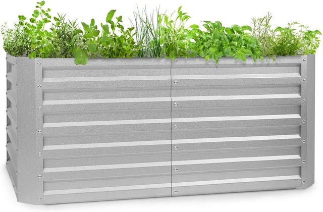 Blumfeldt High Grow Straight Hochbeet aus Stahl in Silber-Metallic, B/T/H: 120 x 60 x 60 cm - Bild 1