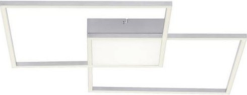 Just Light Asmin LED-Deckenleuchte aus Stahl, quadratisch, Silber, B/T/H: 60 x 60 x 5,2 cm - Bild 1