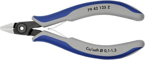 Knipex Seitenschneider für Elektronik und Feinmechanik ohne Facette, Blau, 125 mm - Bild 1