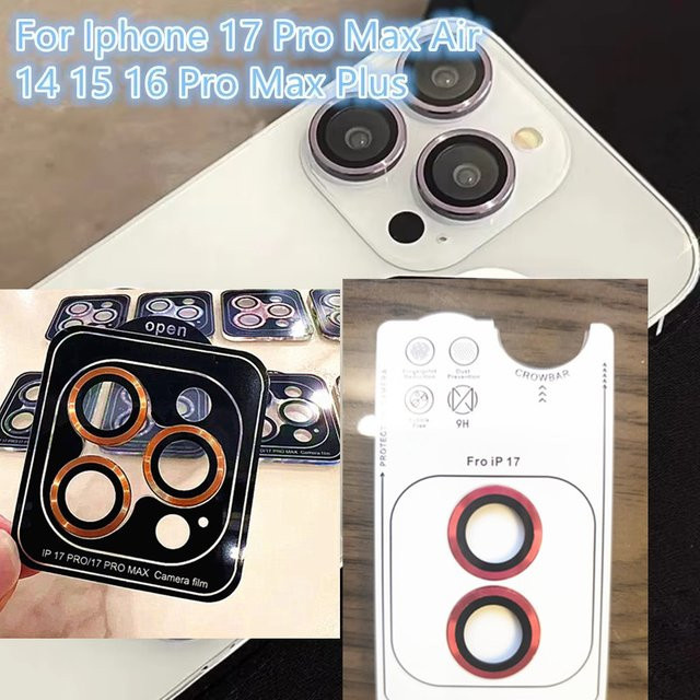 Kamera Objektiv Schutz aus gehärtetem Glas für Apple iPhone 16 15 14 Pro Max Plus in Orange - Bild 1