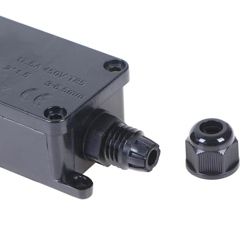 ESHYLALA Wasserdichte Anschlussdose für den Außenbereich IP66 Elektrischer Kabelanschlusskasten 2-3-Wege Schwarz - Bild 4