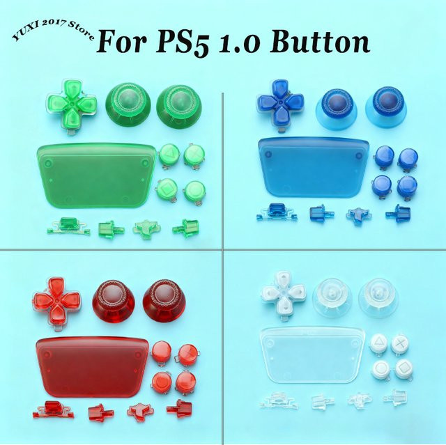 Yu Xi 12-teiliges Set Controller-Tasten für PS5 1.0 in Transparent - Bild 1