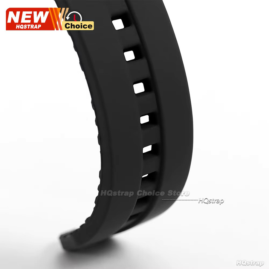 HQstrap Uhrenarmband Silikon, Schwarz, Herren - Bild 3