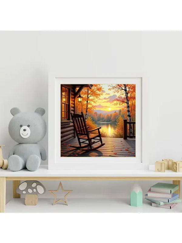 EverShine Diamant-Stickerei DIY Sonnenuntergang Landschaftsgemälde mit mehrfarbigen runden Vollquadrat-Diamanten zur Wanddekoration - Bild 4