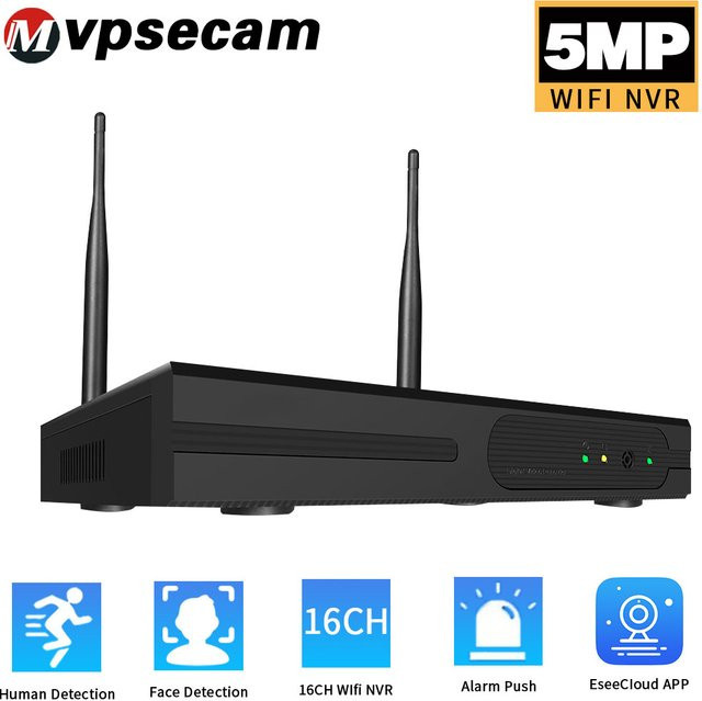 MvpSecam H.265 Wifi NVR 16CH 5MP Drahtloser Video Recorder mit menschlicher Erkennung für dein Sicherheits-System - Bild 1