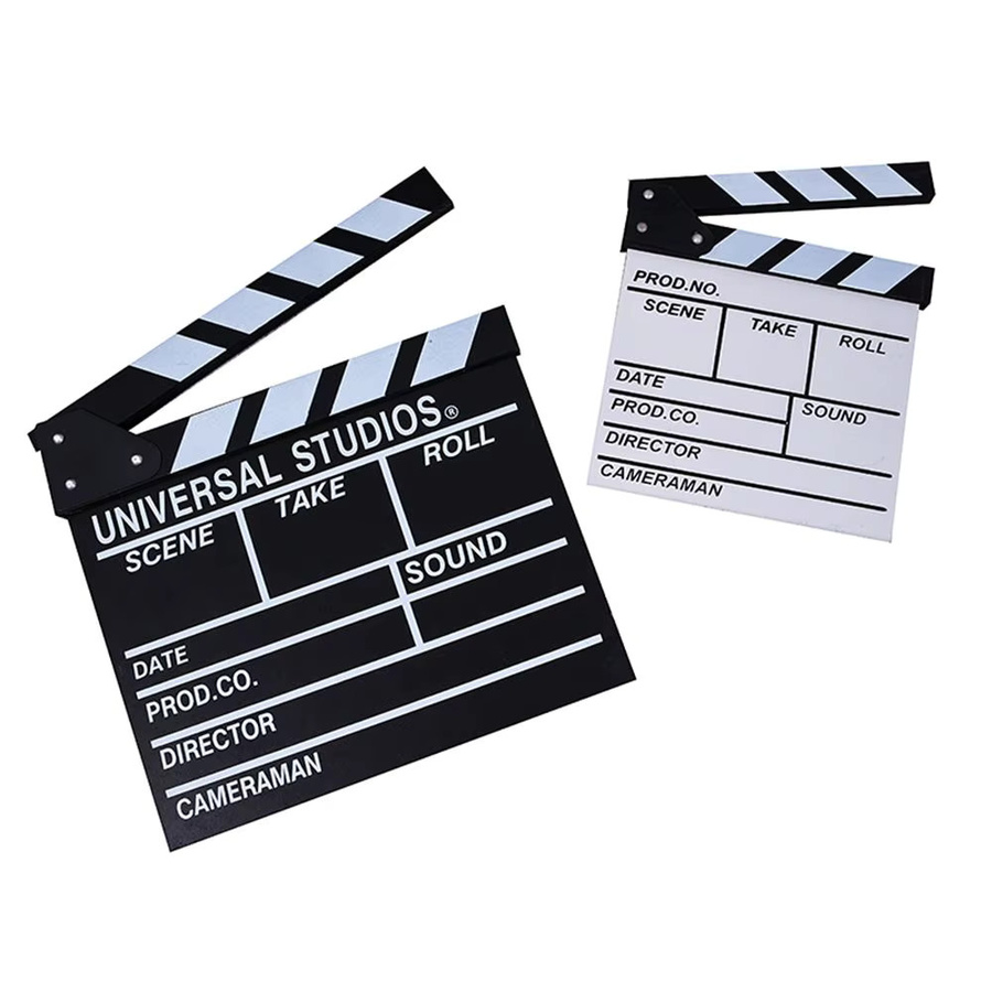 Regisseur-Clapperboard für Vlog-Aufnahmen und Filmproduktionen in Schwarz, Breite: 30 cm, Höhe: 27 cm - Bild 4