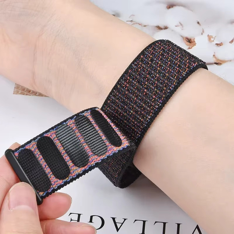 Nylon-Schlaufenarmband, Schwarz - Bild 2