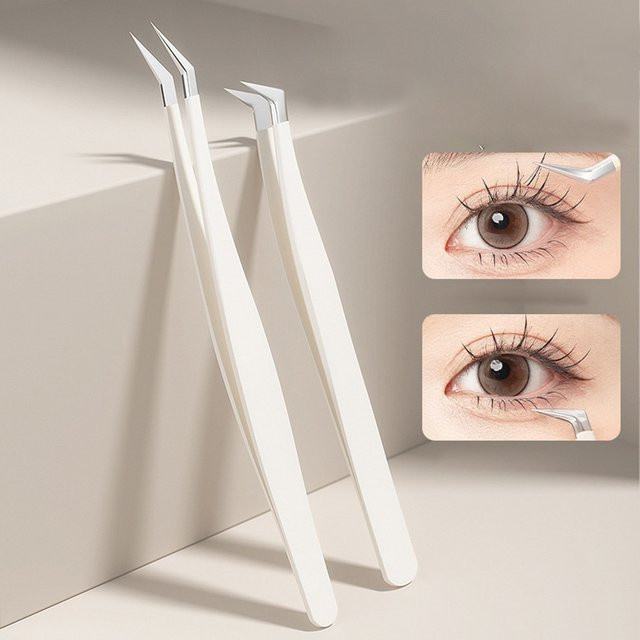 CZSAE Wimpernpinzette aus Edelstahl, antistatisch, Unisex - Bild 1