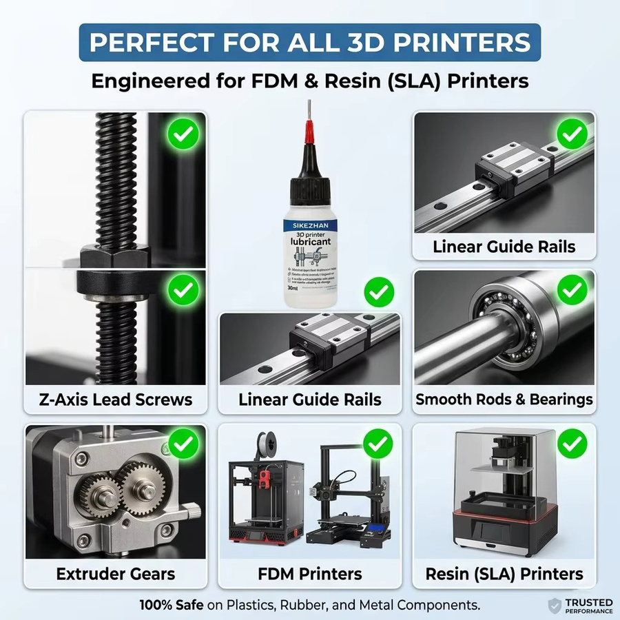 Premium Schmierfett für 3D-Drucker zur Geräuschreduzierung und zum Rostschutz für Bambu Lab X1 P1S Voron 2.4 Ender 3 Linearschienen und Gewindespindeln - Bild 5