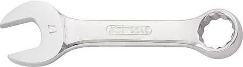KS Tools CHROMEplus Ringmaulschlüssel aus Chrom-Vanadium-Stahl, kurz, 8mm, silber - Bild 1