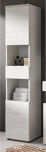 Inn.Furn Badezimmer Hochschrank Larik in Weiß Hochglanz, B/T/H: 38 x 34 x 190 cm - Bild 1