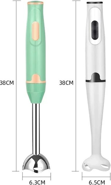 NOCCLILI 3-in-1 Handmixer aus Edelstahl mit Schneebesen, Mixer und Zerkleinerer in Grün - Bild 1