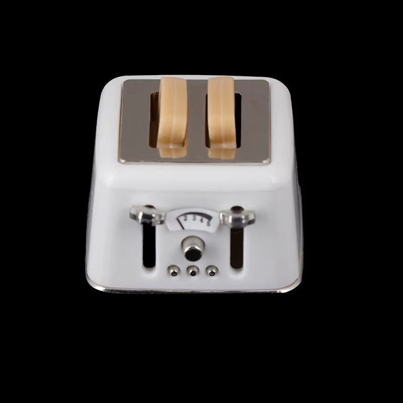 Puppenhaus-Brotmaschine im Maßstab 1:12, mit Toast, Miniatur-Toaster - Bild 3