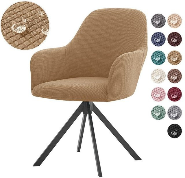 Yiran Furniture Hochlehnsesselbezug aus Polyester, wasserdicht und staubdicht, Farbe: Khaki, B/T/H: 51 x 48 x 17 cm - Bild 1