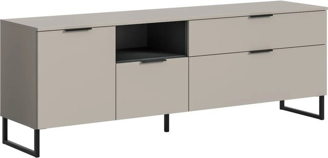 Inn.Furn TV-Lowboard Morena in Beige und Schwarz, B: 185 cm, H: 64 cm, T: 41 cm - Bild 1