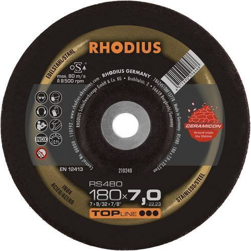 Rhodius RS480 Schruppscheibe für Edelstahl und Stahl, Silber, 10 Stück - Bild 1