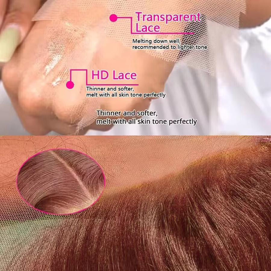 Graww Bob-Perücke, schokoladenbraun, 13 x 4 HD-Spitze, Unisex - Bild 5