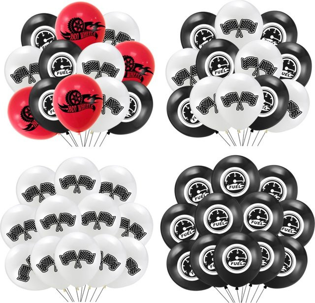 Brilliant Rennwagen Luftballons, 12-teiliges Set, 12 Zoll - Bild 1