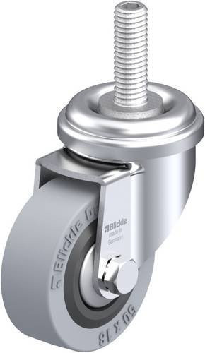 Blickle Lenkrolle LRA-VPA 50G-FA-GS10 in Schwarz, Grau und Silber aus Stahl mit Rad-Durchmesser 50 mm und einer Tragfähigkeit von max. 40 kg - Bild 1
