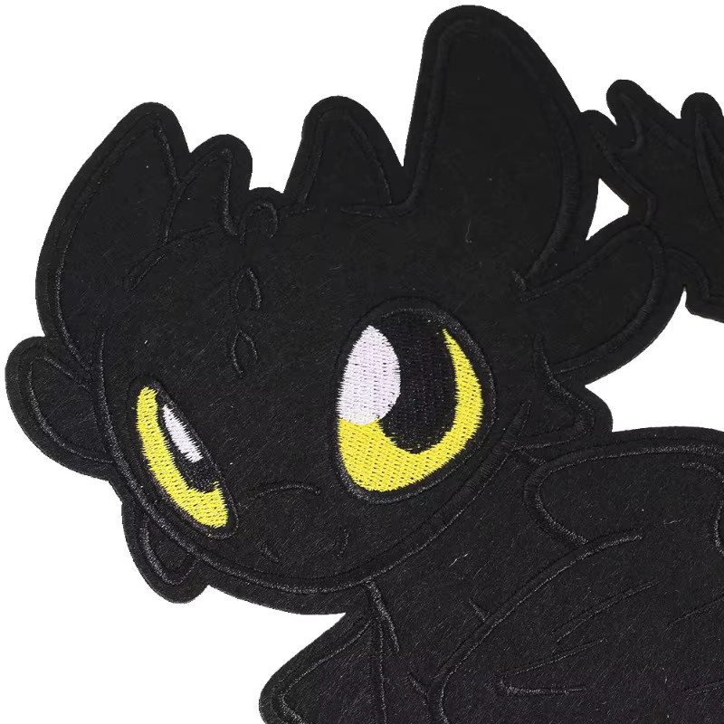 How to Train Your Dragon Toothless Aufnäher, selbstklebend, Cartoon-Motiv - Bild 4