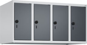 C+P Aufsatzschrank 7035/7016 mit 4 Abteilen und Sicherheits-Drehriegel, B/H/T: 100 x 50 x 50 cm, Grau - Bild 1