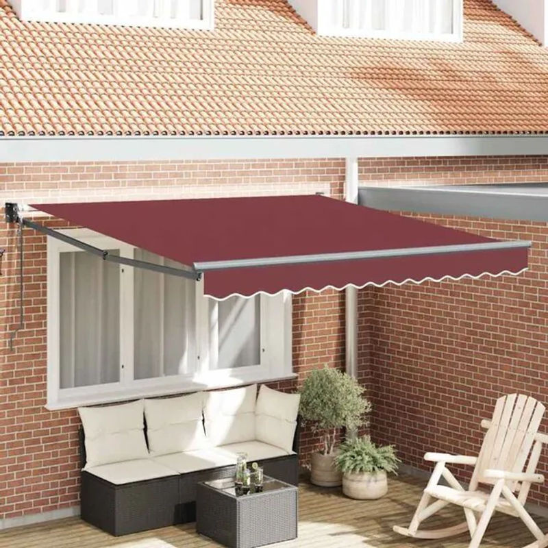 Automatische Markise Vidaxl in Burgunderrot B: 300 cm, H: 250 cm - Bild 1