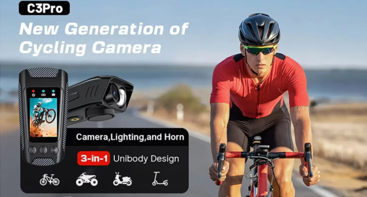 Luxuglow Action Kamera in Schwarz mit 2 Zoll Bildschirm, 4K 60fps und 20MP für Fahrrad, Motorrad und Helm - Bild 5