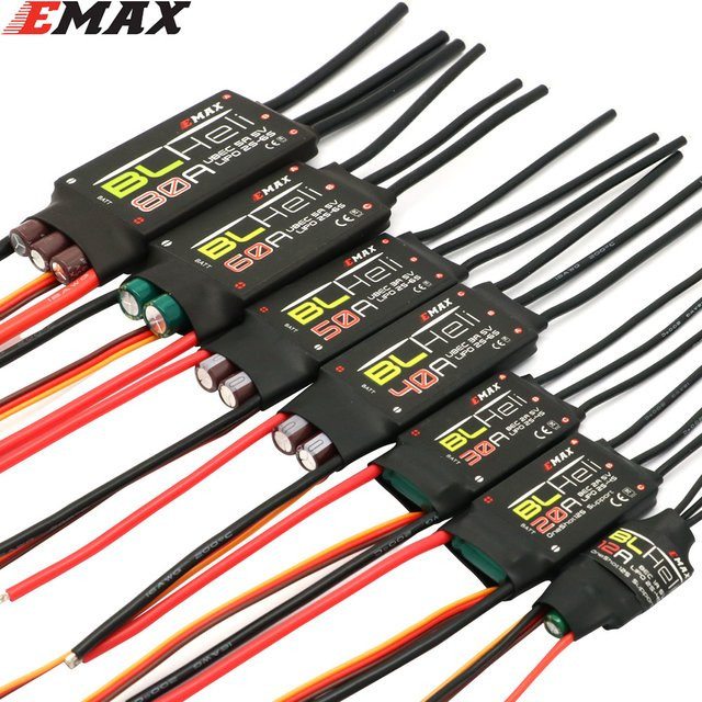 EMAX BLHeli ESC Regler für RC Multirotor, FPV Racing Drohnen und Starrflügler in Schwarz - Bild 1