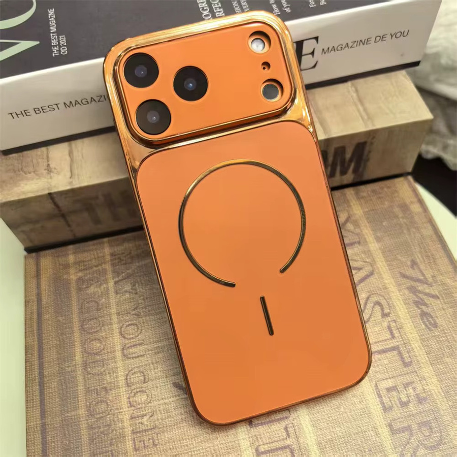 AG Matte Großfenster-Hülle für Apple iPhone 17 Air 16 15 14 13 Pro Max Plus mit MagSafe Unterstützung in Orange - Bild 2