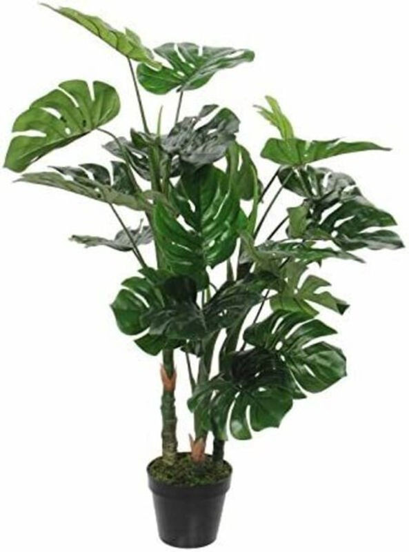 Mica Monstera Kunstpflanze in Grün mit Topf, Höhe: 100 cm, Breite: 75 cm - Bild 1
