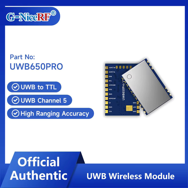 2 Stück G-NiceRF UWB650PRO hochpräzises UWB-Schlafstrommodul zur Positionierung, Entfernung und Datenübertragung in Blau - Bild 1