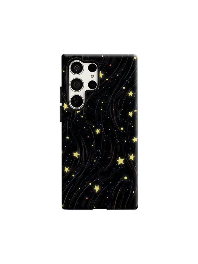 Stoßfeste Doppelschicht Handyhülle mit Sternenhimmel-Swirl Design für Samsung Galaxy S25 Ultra, S24 und S23 Ultra Plus - Bild 7