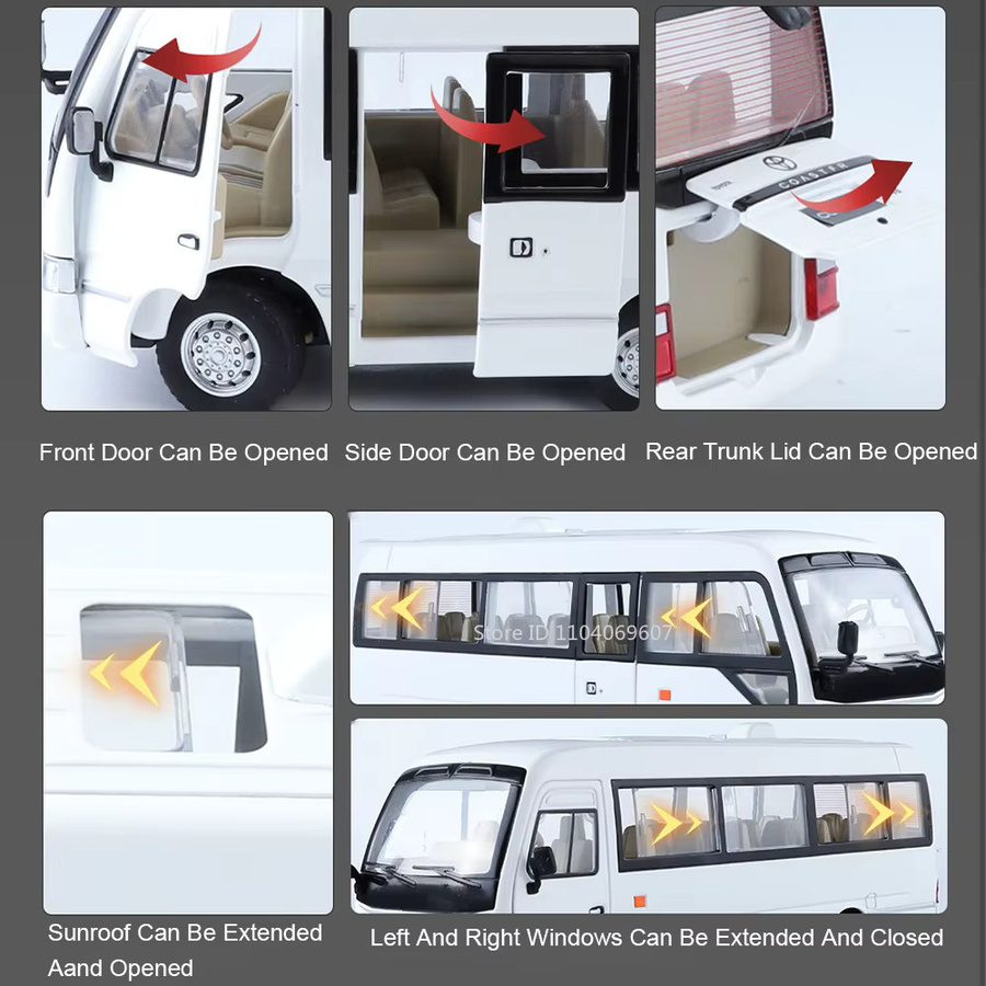 RMZ city Bus, Modellauto, 1:24, Metall, mit Licht und Sound - Bild 2