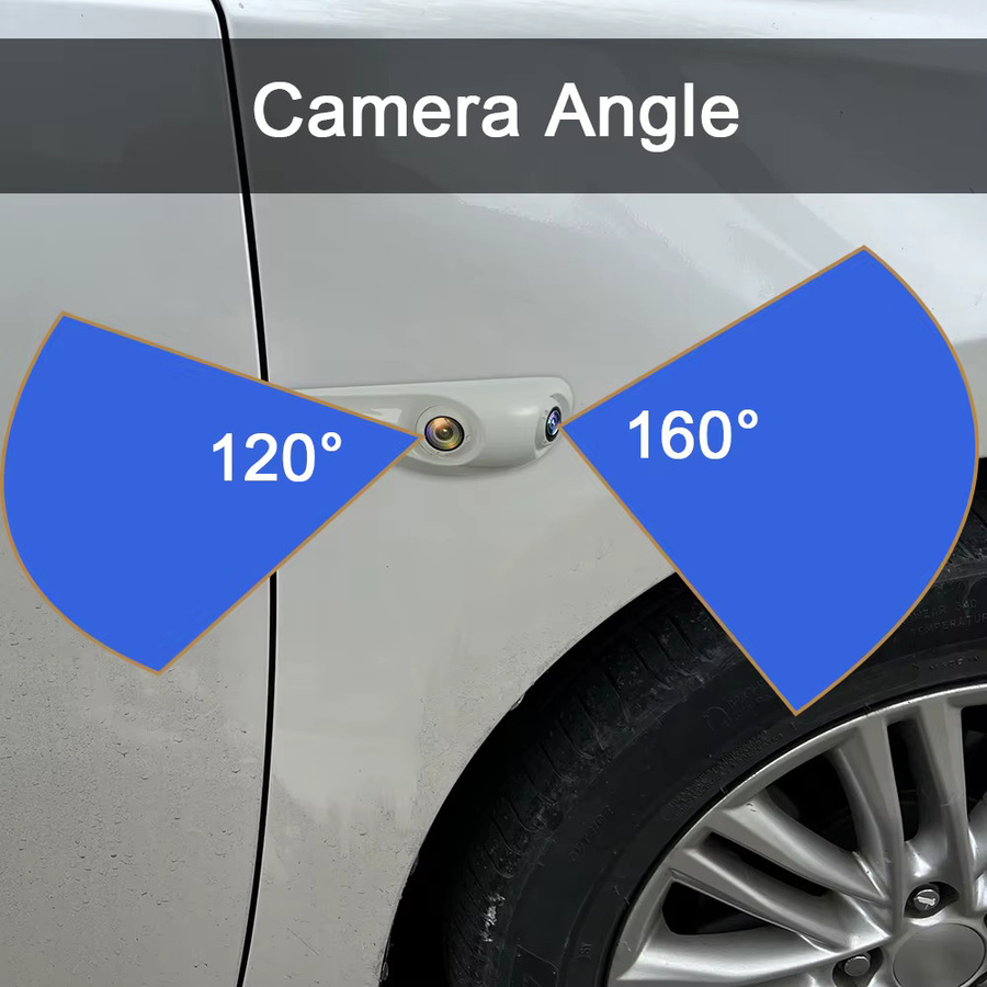 Carsanbo Dual-Objektiv Kamera für Kraftfahrzeuge und Luftfahrt in Weiß mit HD AHD 1080P Auflösung - Bild 2