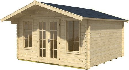 SKANHOLZ Gartenhaus Trondheim aus Holz in Beige, B/H/T: 420 x 264 x 380 cm - Bild 1