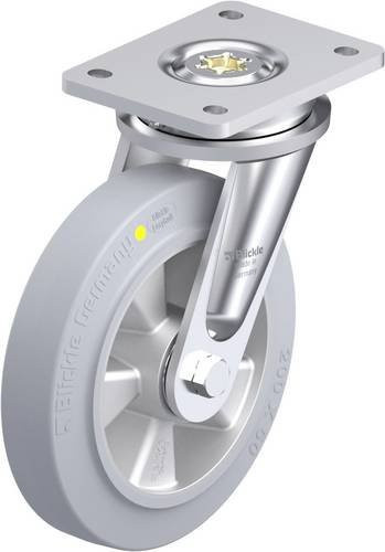 Blickle Schwerlast-Lenkrolle LO-ALEV 200K-SG-AS in Grau mit Aluminium-Komponenten, Rad-Durchmesser: 200 mm, Tragfähigkeit: 450 kg - Bild 1