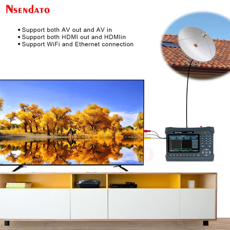 Satlink ST-6986 DVB-S2/S DVB-T/T2 DVB-C Satelliten-Signalfinder und Signalmessgerät in Schwarz - Bild 4